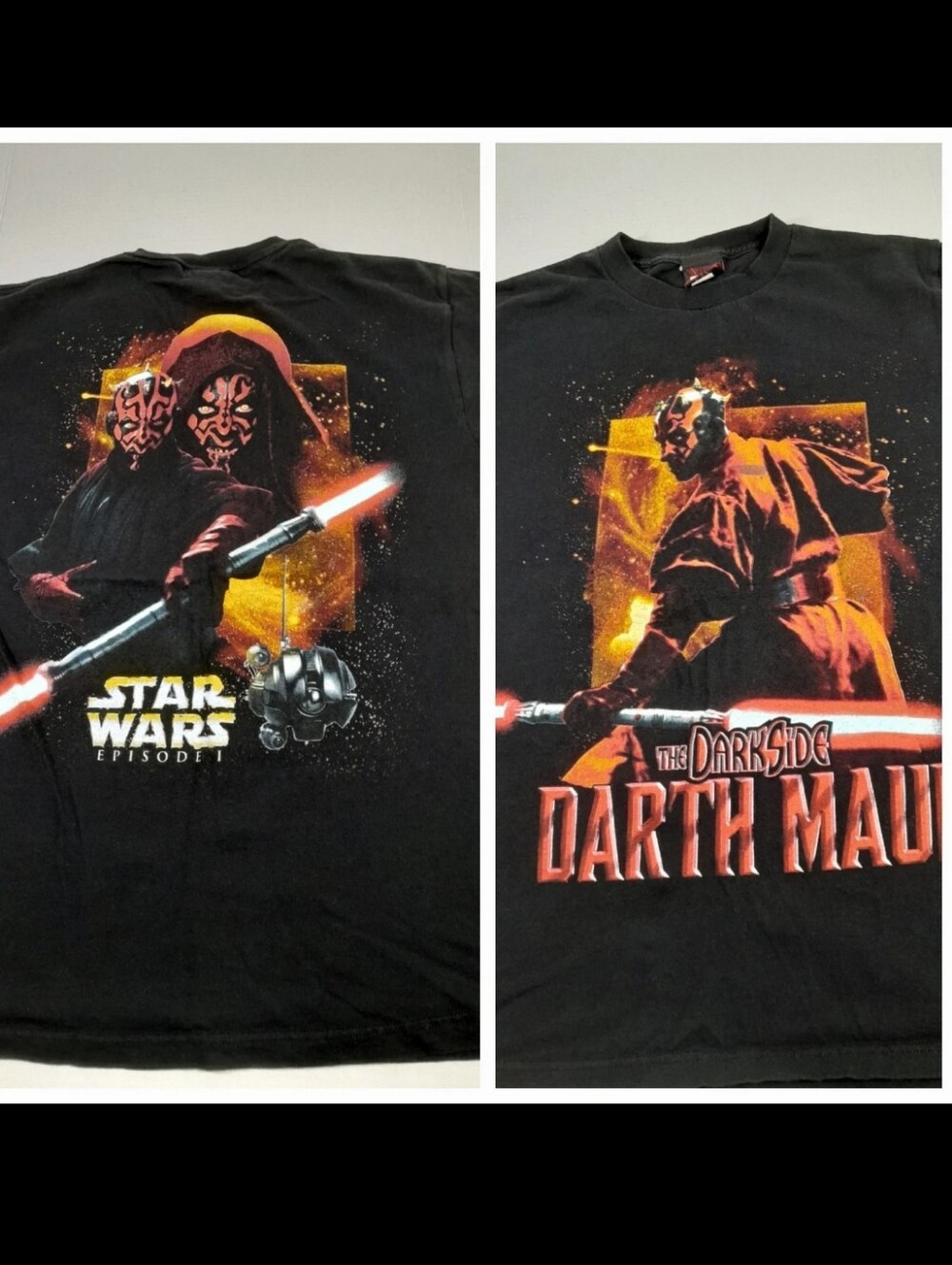 Vtg 1998 Medium Star Wars Episode 1 Darth Maul Sith USA Made T Shirt DBL SIDED